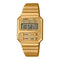 CASIO & VINTAGECasio A100WEG - 9AEF Vintage Digital Watch – Gold Resin Case, Stainless Steel BandWATCHESEcecile