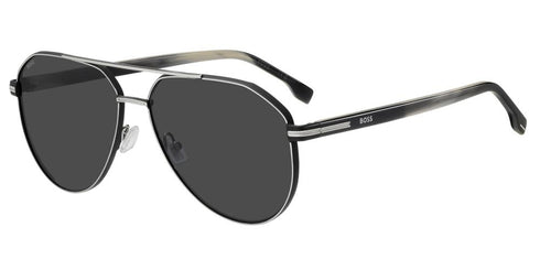 BOSSHugo Boss BOSS - 1747 - S 84J/IR Men's Sunglasses - Palladium/Black Frame, Grey LensesEYEWEAREcecile