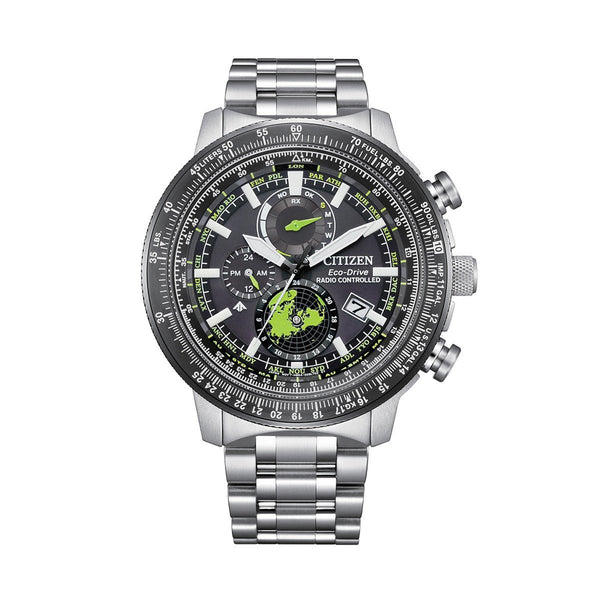 CITIZENCitizen BY3006 - 53E Men's Promaster Geo Trekker Eco - Drive Radio - Controlled Watch, Black Dial, Stainless Steel BraceletWATCHESEcecile