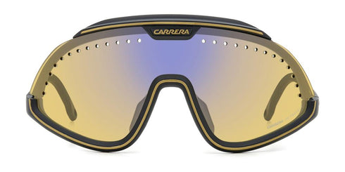 CARRERACarrera C Sport 01/S Shield Sunglasses – Black/Gold Frame, Interchangeable LensesEYEWEAREcecile