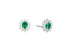 Recarlo E77CC001/SM 18K White Gold Emerald and Diamond Earrings