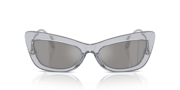 DOLCE & GABBANADolce & Gabbana DG 4467B 32916G 55 Women's Sunglasses – Transparent Grey Frame, Light Grey Mirrored Silver LensesEYEWEAREcecile