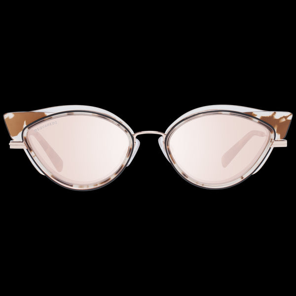 DSQUARED2Dsquared2 DQ0336 5455U Women's Cat Eye Sunglasses – Brown Frame, Mirrored LensesEYEWEAREcecile