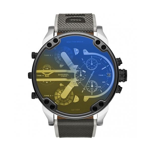 DIESELDiesel Mr. Daddy 2.0 DZ7429 Men's Chronograph Watch - 57mm Black Dial, Nylon StrapWATCHESEcecile