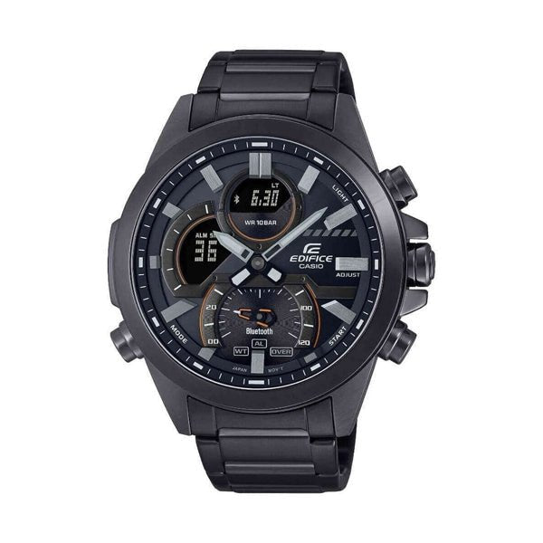 CASIO EDIFICECasio Edifice ECB - 30DC - 1AEF Men's Watch - Black Dial, Black Stainless Steel BandWATCHESEcecile