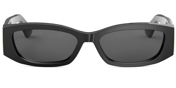 Dior Graphique S1I 56 - Occhiali da sole rettangolari neri, montatura in acetato da 56 mm