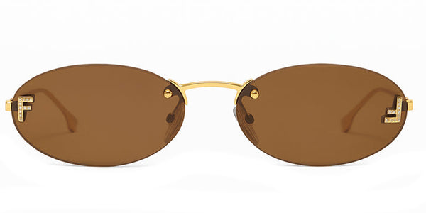 Fendi FE40168U Occhiali da sole Shield da uomo - Montatura in metallo argento, lenti specchiate rosse, 00-135 mm