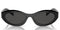 PRADAPrada PR 26ZS 16K08Z Women's Irregular Cat - Eye Sunglasses – 55 mm Dark Grey Lens, Black Acetate, UV400EYEWEAREcecile