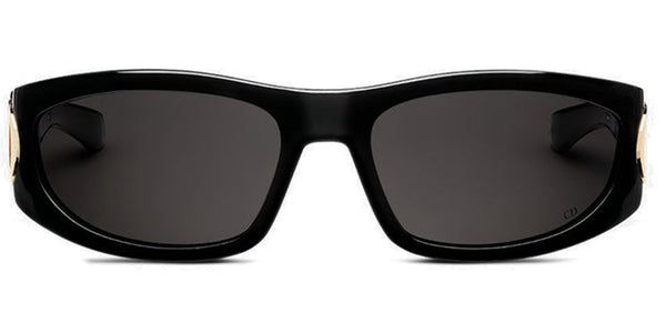 Occhiali da sole rettangolari Dior VeryDior S3F - 61 mm Acetato nero Cerniera CD oro