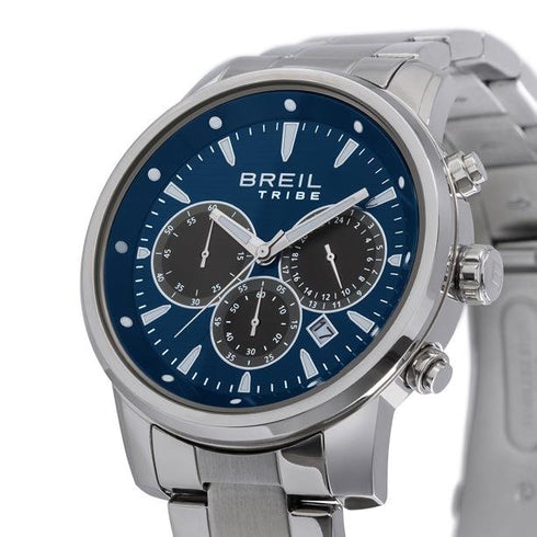 BREILBreil Tribe EW0728 Caliber Men's Chronograph – Blue Dial, 43mm Steel BraceletWATCHESEcecile