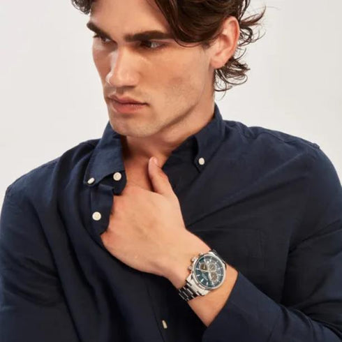 BREILBreil Tribe EW0728 Caliber Men's Chronograph – Blue Dial, 43mm Steel BraceletWATCHESEcecile