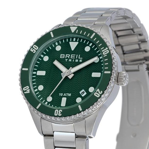 BREILBreil Overhand EW0741 Men's Watch – Forest Green Dial, 39mm Steel BraceletWATCHESEcecile