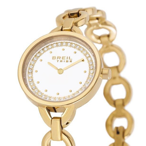 BREILBreil Anouk EW0743 Women's Watch – 25mm Gold - Tone Stainless Steel, White Dial with Crystal Accents, 5 ATM Water ResistantWATCHESEcecile