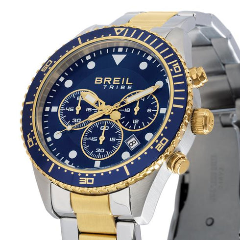 BREILBreil Sail EW0744 Men's Chronograph – Blue Dial, Two - Tone Steel, 42mmWATCHESEcecile