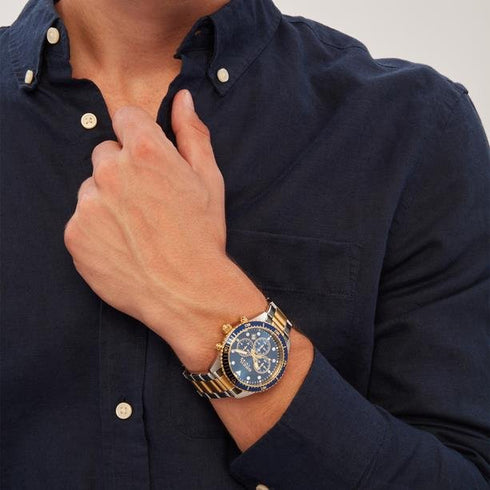 BREILBreil Sail EW0744 Men's Chronograph – Blue Dial, Two - Tone Steel, 42mmWATCHESEcecile