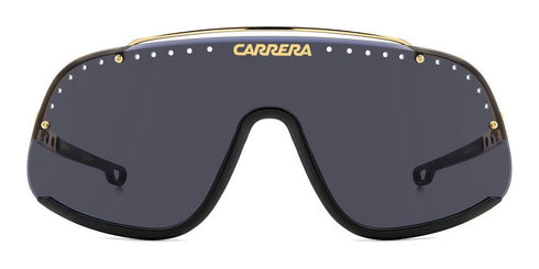 CARRERACarrera Flaglab 16 2M2/2K Unisex Sunglasses – Black/Gold Shield Frame, Grey LensesEYEWEAREcecile