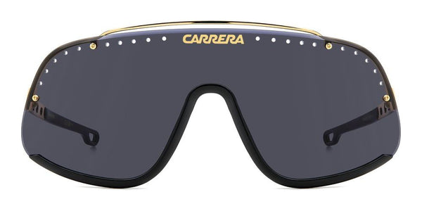 CARRERACarrera Flaglab 16 2M2/2K Unisex Sunglasses – Black/Gold Shield Frame, Grey LensesEYEWEAREcecile