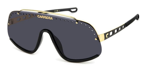 CARRERACarrera Flaglab 16 2M2/2K Unisex Sunglasses – Black/Gold Shield Frame, Grey LensesEYEWEAREcecile