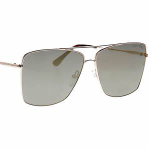 Tom Ford FT0651 28C Occhiali da sole da uomo - Montatura in oro rosa lucido, lenti a specchio fumé