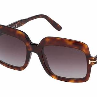 Tom Ford FT0688 54T Occhiali da sole da donna - Montatura avana rosso, lenti sfumate bordeaux