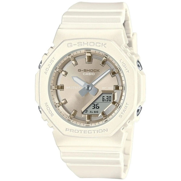 CASIO G - SHOCKCasio G - Shock GMA - P2100ST - 7AER Women's Analog - Digital Watch – White Resin Band, Pearlescent Finish, Bio - Based Materials, Water ResistantWATCHESEcecile