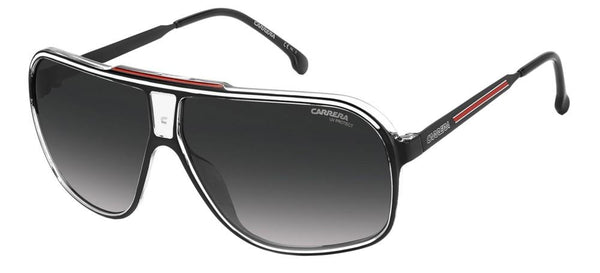 CARRERACarrera Grand Prix 3 OIT/9O Unisex Sunglasses - Black/Red Frame, Dark Grey LensesEYEWEAREcecile