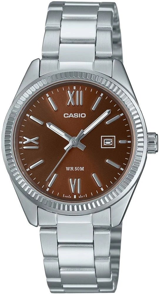 CASIO & VINTAGECasio LTP - 1302DD - 5AVDF Women's Watch - Brown Dial, Stainless Steel BandWATCHESEcecile