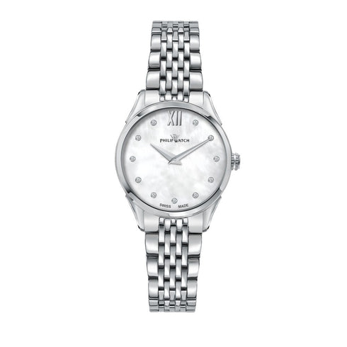 PHILIP WATCHPhilip Watch Roma R8253217501 Women's Watch - Stainless Steel, Mother - of - Pearl Dial with DiamondsWATCHESEcecile