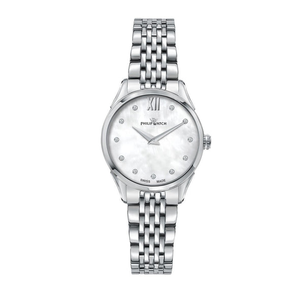 PHILIP WATCHPhilip Watch Roma R8253217501 Women's Watch - Stainless Steel, Mother - of - Pearl Dial with DiamondsWATCHESEcecile