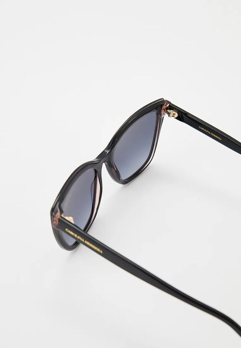 Lunettes de soleil femme Carolina Herrera HER 0188/S KDX-9O 55 - monture noire et gris nude, verres gris foncé dégradés