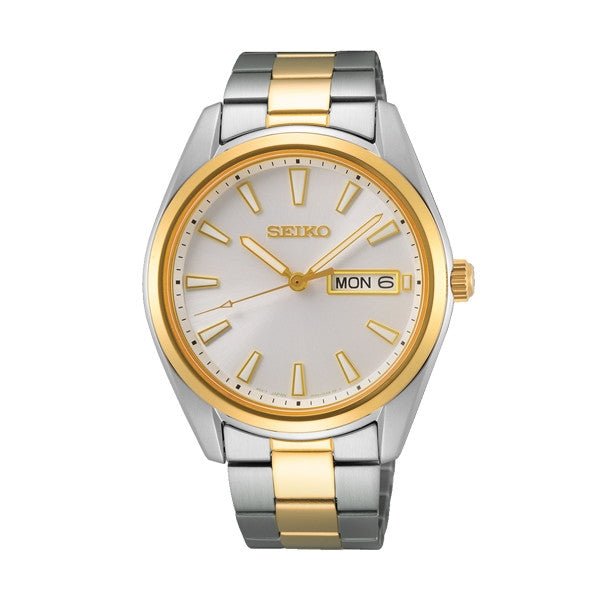 SEIKOSeiko Neo Classic SUR446P1 Quartz Men's Watch - Silver Dial, Two - Tone Stainless Steel BraceletWATCHESEcecile