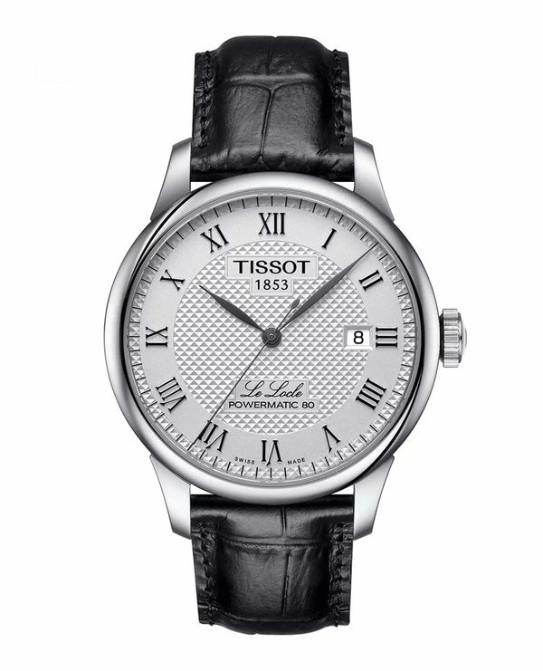TISSOTTissot Le Locle Powermatic 80 T006.407.16.033.00 Men's 39.3mm Automatic Watch – Silver Dial, Black Leather Strap, Date DisplayWATCHESEcecile