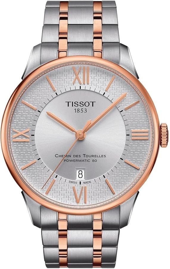 TISSOTTissot Chemin des Tourelles Powermatic 80 Helvetic Pride Special Edition Men's Watch - Silver Dial, Two - Tone Stainless Steel BraceletWATCHESEcecile