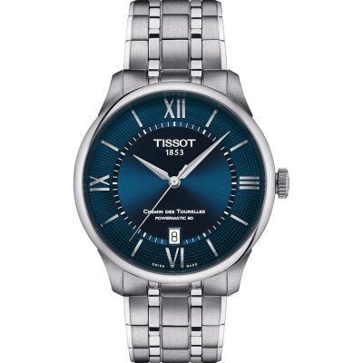 TISSOTTissot T139.807.11.048.00 Chemin des Tourelles Powermatic 80 39mm Men's Watch – Blue Dial, Stainless Steel BraceletWATCHESEcecile
