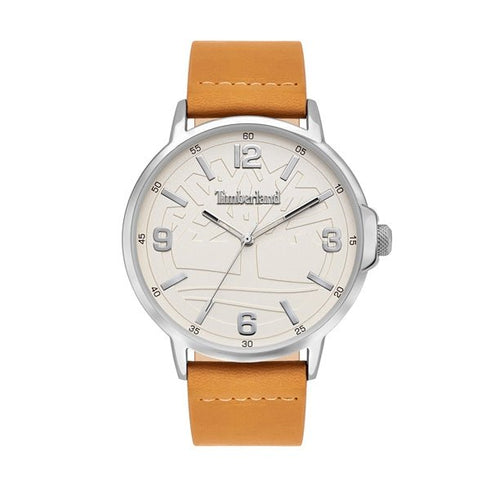 TIMBERLANDTimberland Glencove TBL16011JYS/63 Men's 43mm Beige Dial Quartz Watch, Brown Leather StrapWATCHESEcecile