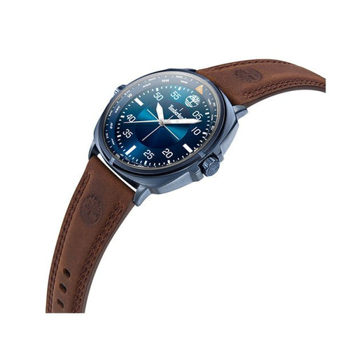 TIMBERLANDTimberland TDWGA2132001 Williston Watch – Blue Dial, Brown Leather Strap, 47mmWATCHESEcecile