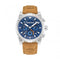 TIMBERLANDTimberland Sherbrook TDWGF0009404 Men's 45mm Blue Dial Quartz Watch – Brown Leather StrapWATCHESEcecile