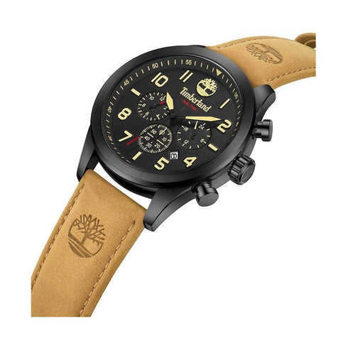 TIMBERLANDTimberland Ashmont TDWGF0009701 Men's Chronograph Watch – Black Dial, Brown LeatherWATCHESEcecile