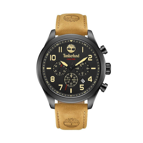 TIMBERLANDTimberland Ashmont TDWGF0009701 Men's Chronograph Watch – Black Dial, Brown LeatherWATCHESEcecile