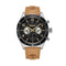 TIMBERLANDTimberland Hooksett TDWGF2201002 Men's 46mm Black Dial Quartz Watch, Brown Leather StrapWATCHESEcecile