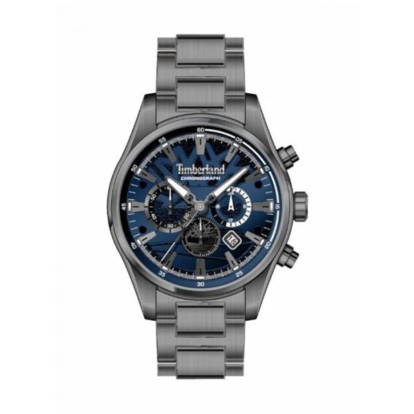 TIMBERLANDTimberland Aldridge TDWGI2102405 Men's 46mm Blue Dial Chronograph Watch, Grey Steel BraceletWATCHESEcecile