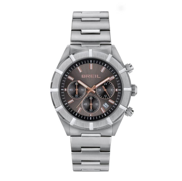 BREILBreil B12H TW2023 Men's Chronograph – Grey Sunray Dial, Rose Gold Accents, 42mm SteelWATCHESEcecile