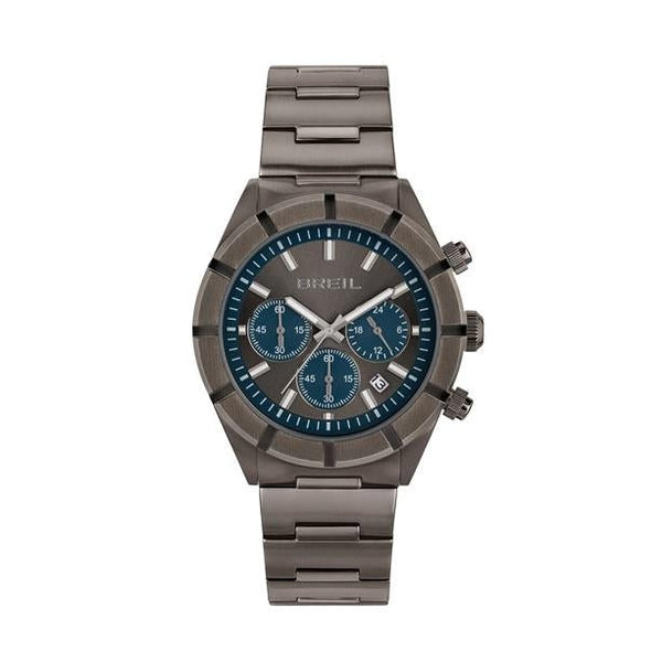 BREILBreil B12H TW2073 Men's Chronograph – Grey Sunray Dial, Blue Subdials, 42mm Steel BraceletWATCHESEcecile