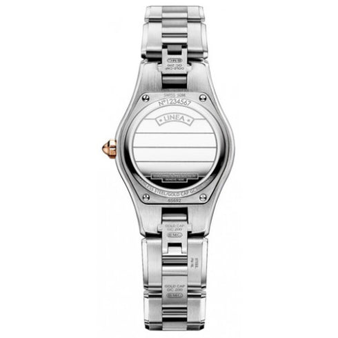 Orologio al quarzo da donna Baume & Mercier Linea 10079, quadrante argento, bracciale in acciaio inossidabile bicolore