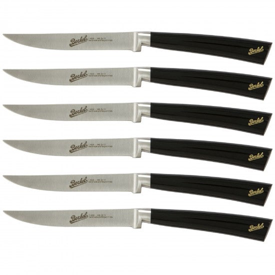 Berkel Elegance Set 6 of Steak Knives Black