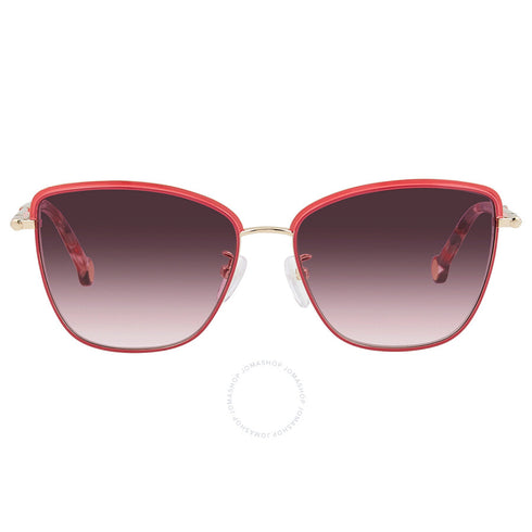 Gafas de sol para mujer Carolina Herrera SHE160_0A93 - Montura marrón, lentes degradadas marrones