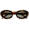 SAINT LAURENTSaint Laurent SLM136 Oval Sunglasses – 52 mm Acetate Frame, Green or Black Lenses, YSL Logo HingesEYEWEAREcecile