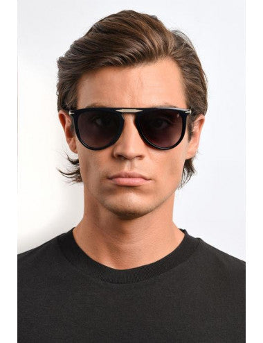 David Beckham DB 1039/S FD Folding 2M2-9O 54 Men's Sunglasses - Shiny Black Frame, Grey Gradient Lenses
