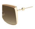 Carolina Herrera HER 0111/S T53-HA 57 Women's Sunglasses - Beige Frame, Brown Gradient Lenses