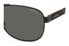 Carrera C FLEX 02/G/S 003-M9 60 Men's Sunglasses - Matte Black Frame, Grey Polarized Lenses